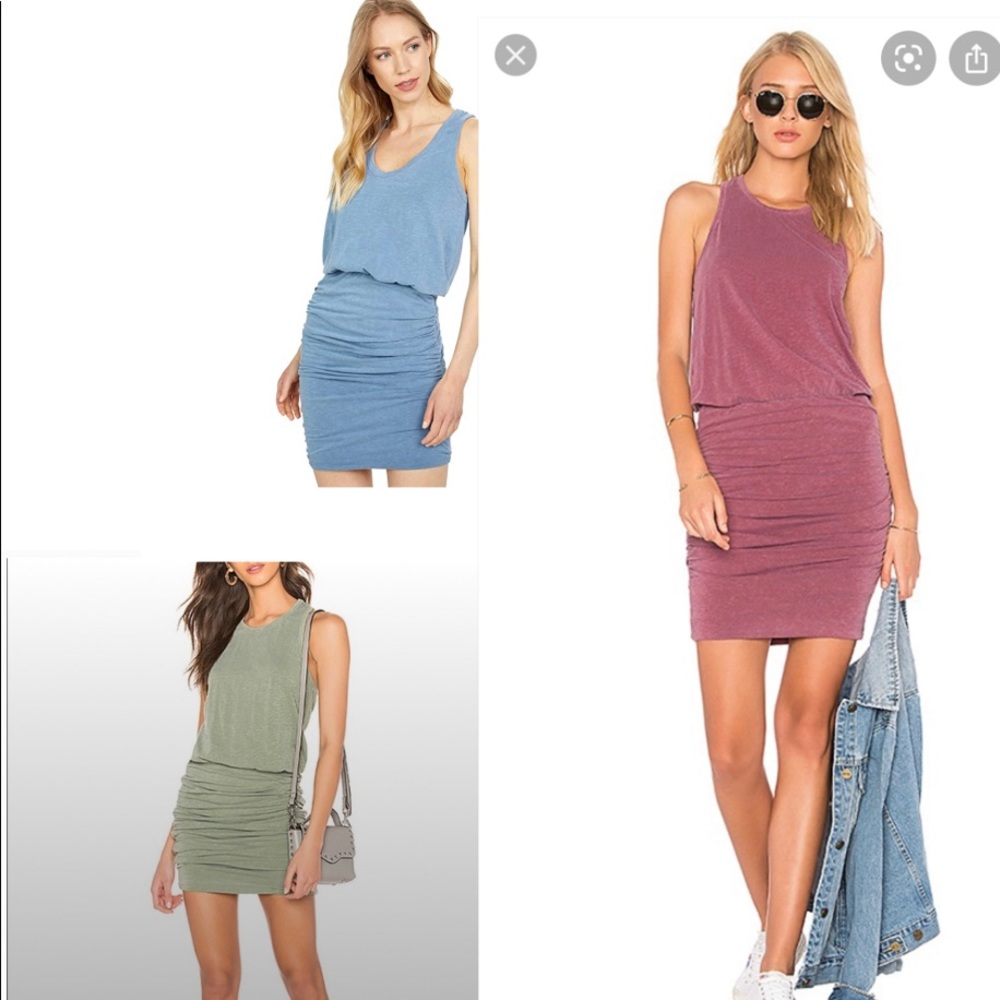 Three Sundry racerback ruched dress.